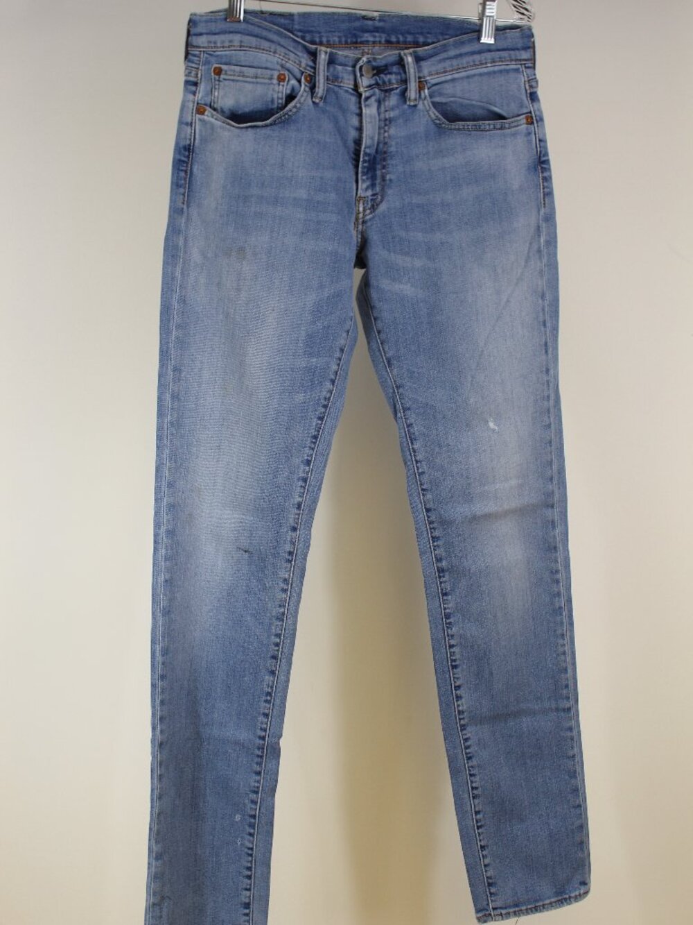 Levi’s 511 Slim Jeans Men 31x34 Light Wash Faded Distressed Denim